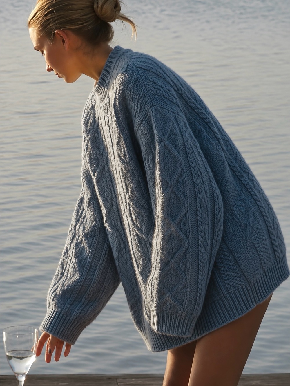 Daily Drills Women's Blue Crewneck Sweater